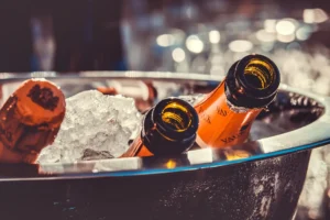 luxury champagnes in a sex club in Vienna