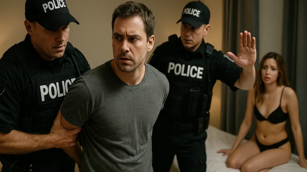 customer caught red handed with an illegal prostitute