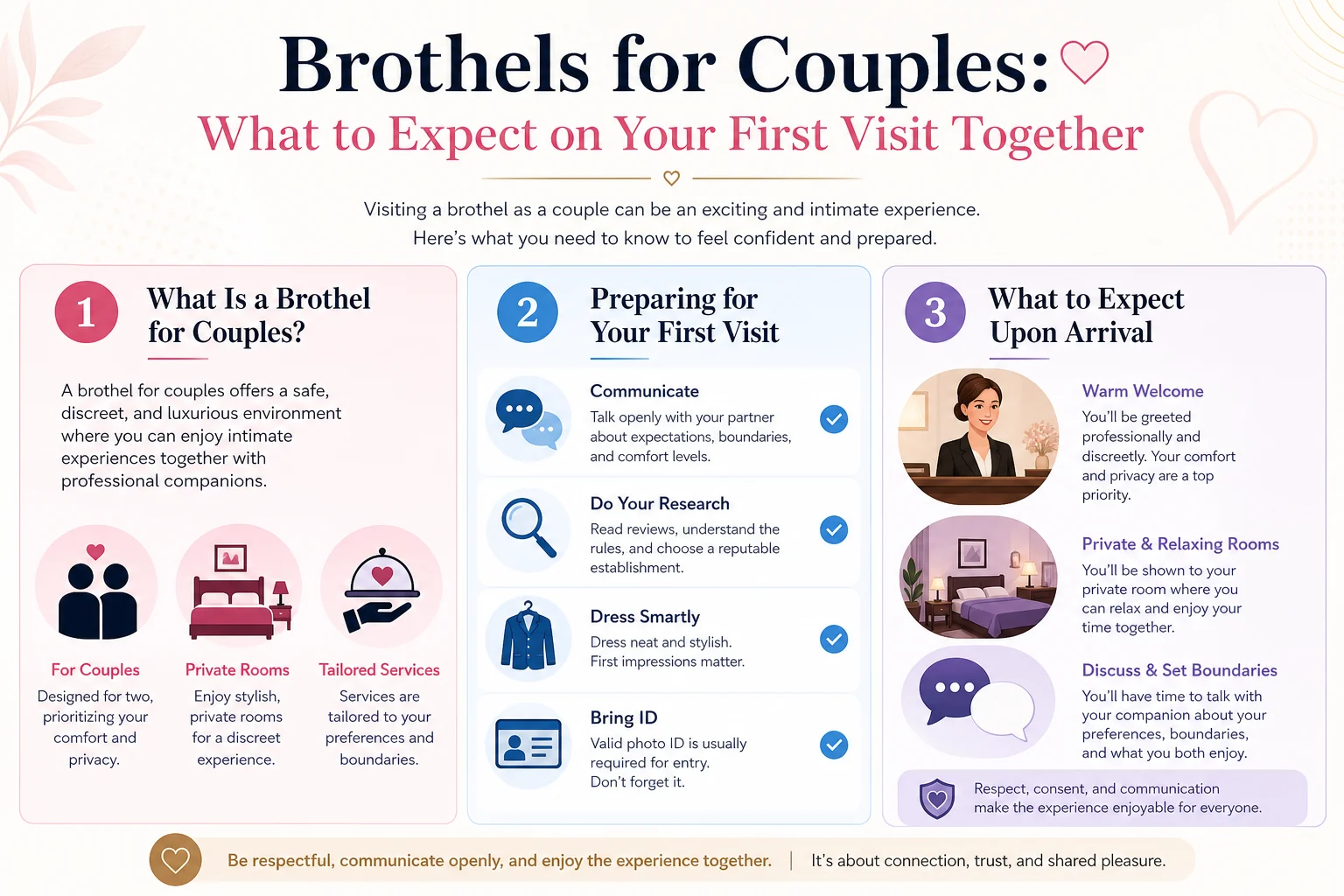 Brothels for Couples: What to Expect on Your First Visit Together infographic