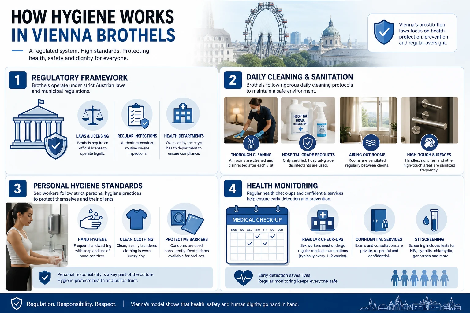 How Hygiene Works in Vienna Brothels infographic