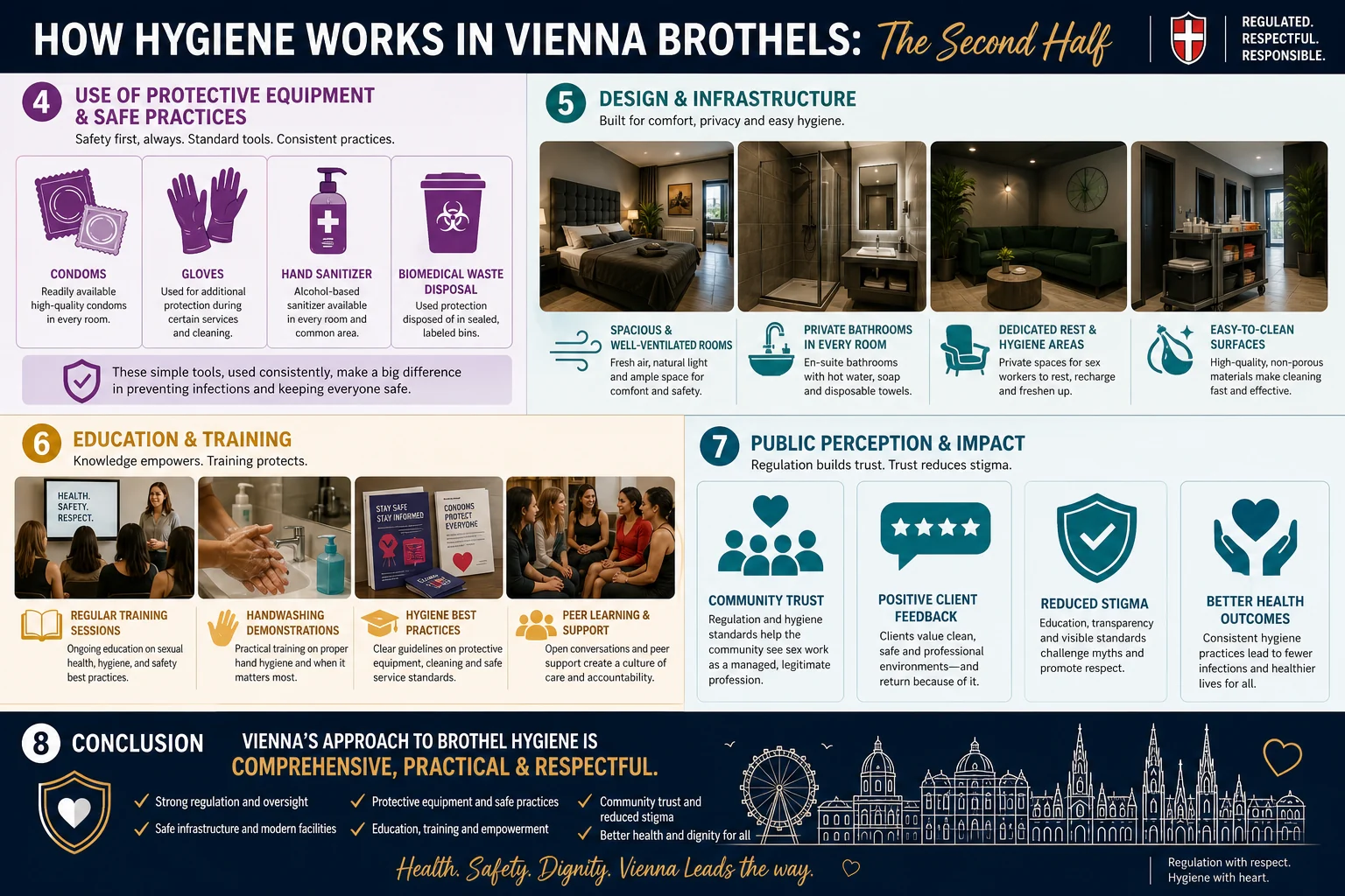 How Hygiene Works in Vienna Brothels infographic