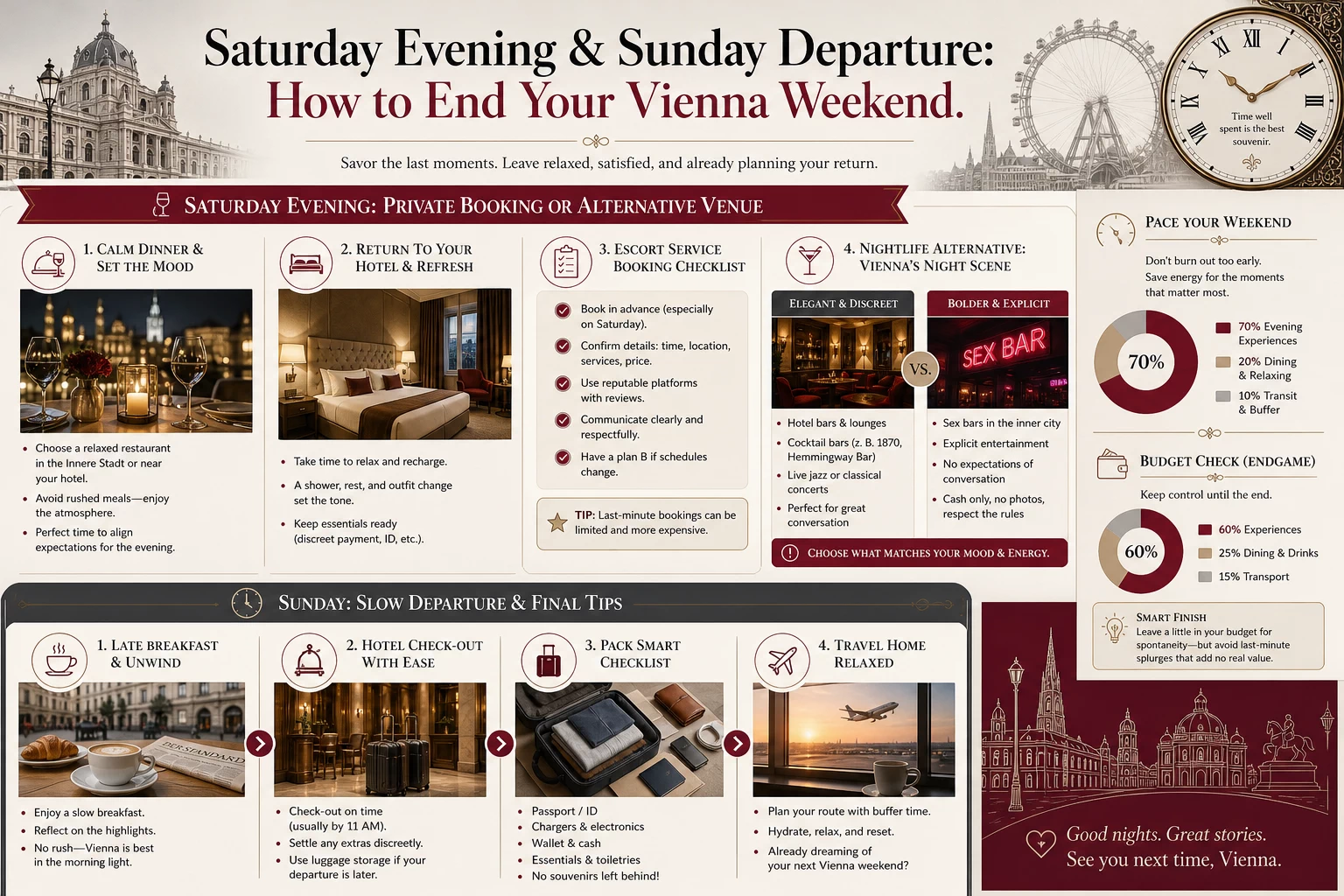 Weekend checklist from booking the hotel to the Sunday departure
